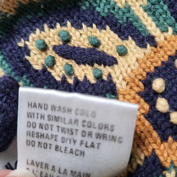 Vintage JH Collectibles Blue Cotton Blend Floral Design w/Embroidery Size Small - Picture 8 of 8